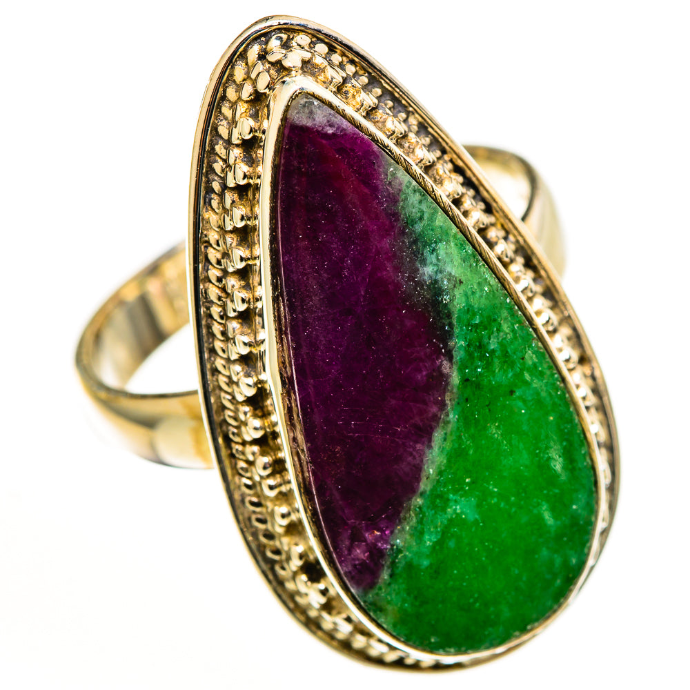 Ruby Zoisite Rings handcrafted by Anasilvercos - RING113076 - Photo 2