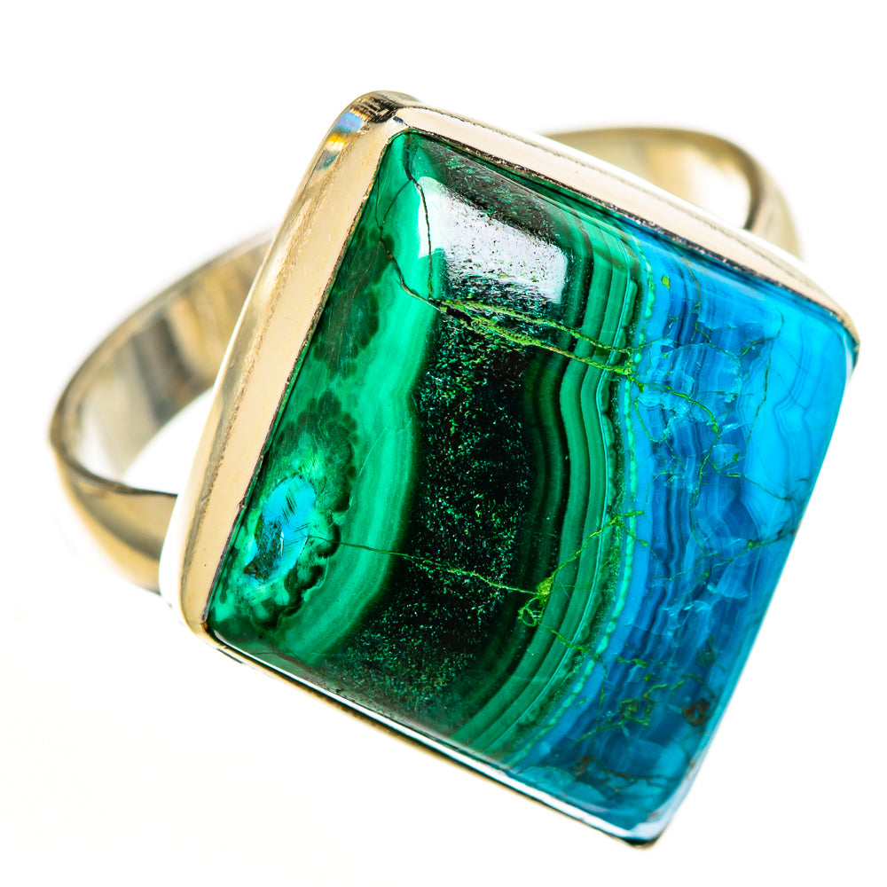 Malachite In Chrysocolla Rings handcrafted by Anasilvercos - RING113079 - Photo 2
