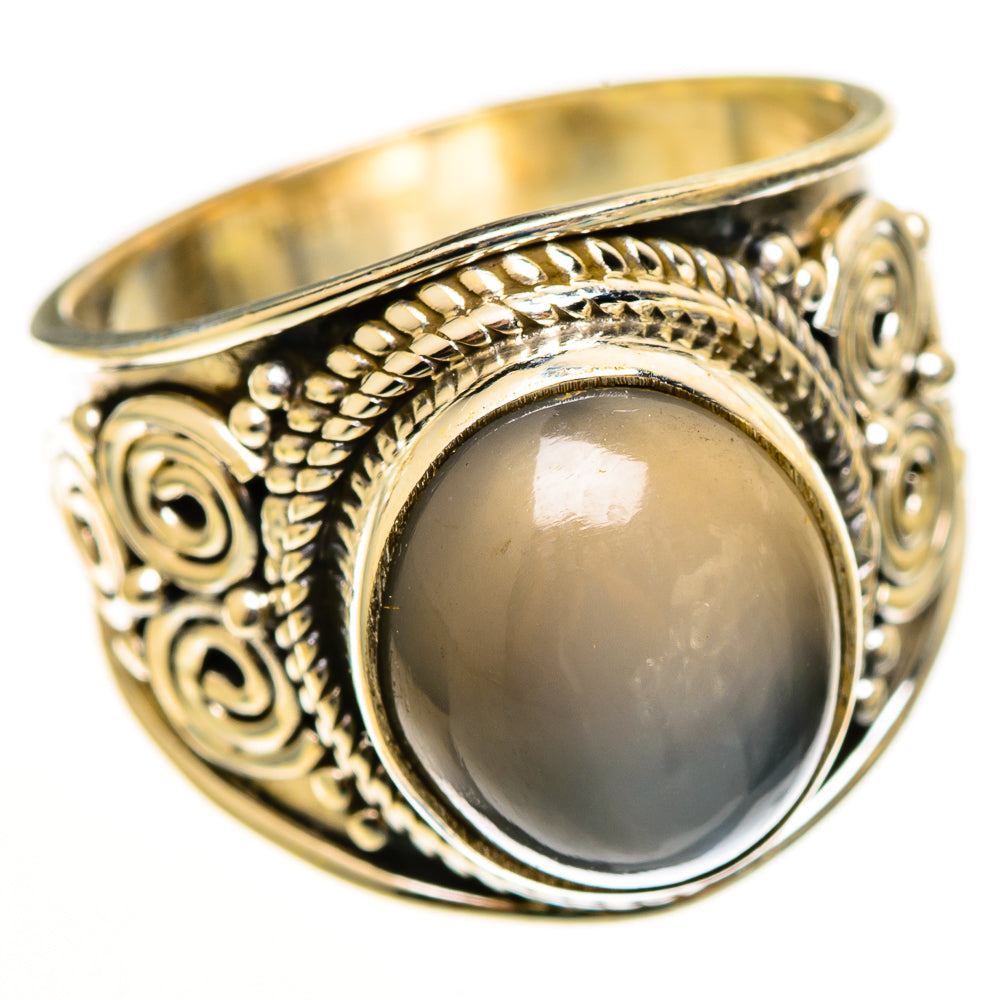 Peach Moonstone Rings handcrafted by Anasilvercos - RING113090 - Photo 2
