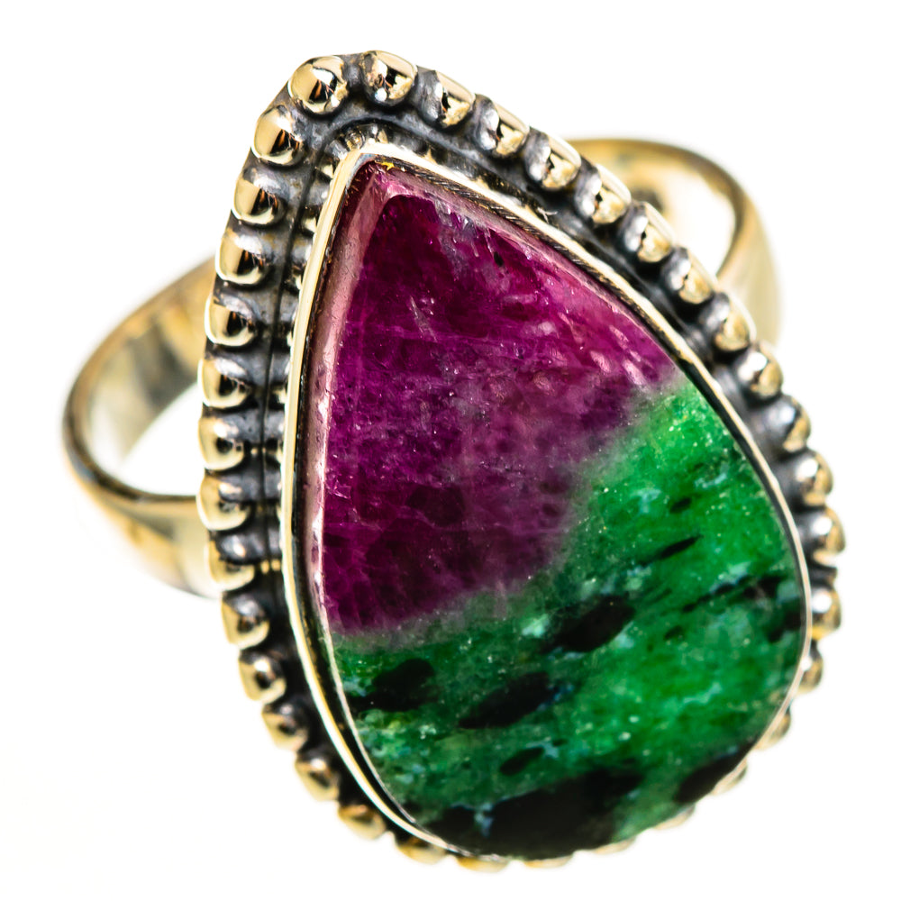 Ruby Zoisite Rings handcrafted by Anasilvercos - RING113135 - Photo 2