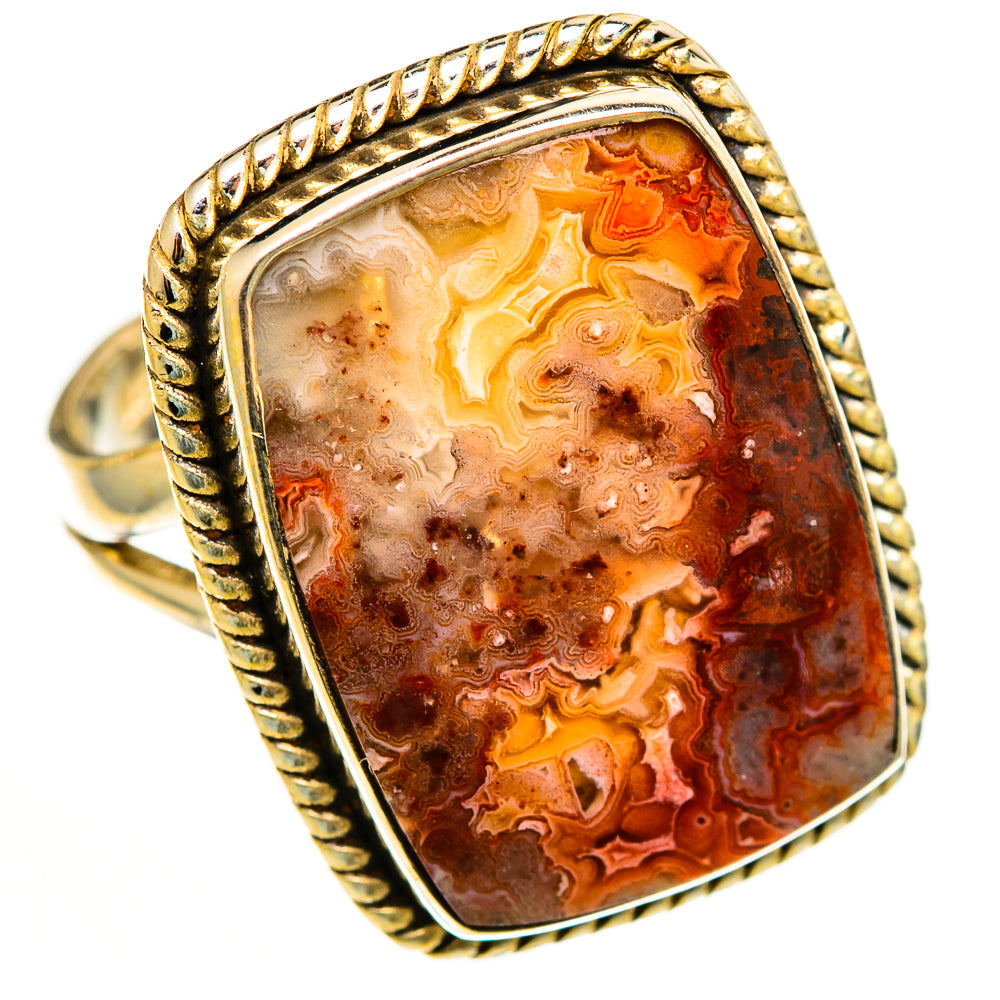 Crazy Lace Agate Rings handcrafted by Anasilvercos - RING113149 - Photo 2