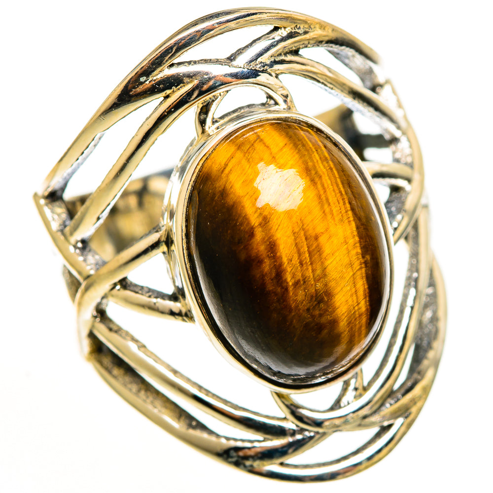 Tiger Eye Rings handcrafted by Anasilvercos - RING113172 - Photo 2