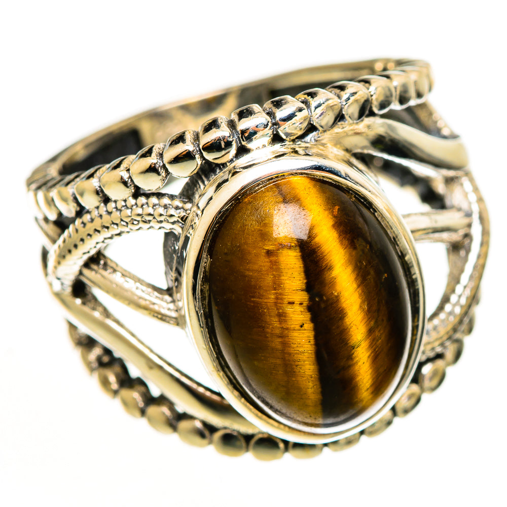 Tiger Eye Rings handcrafted by Anasilvercos - RING113174 - Photo 2
