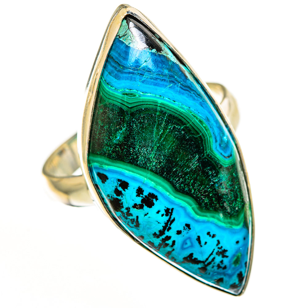 Malachite In Chrysocolla Rings handcrafted by Anasilvercos - RING113207 - Photo 2