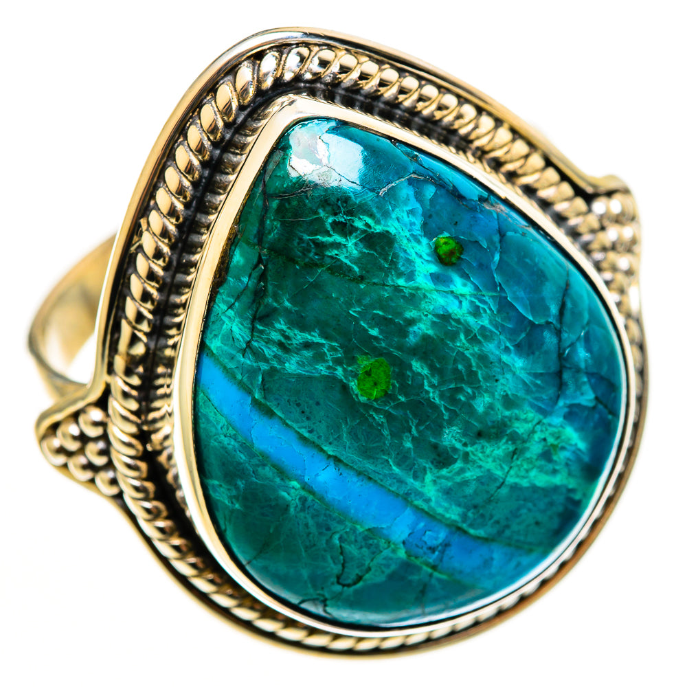 Malachite In Chrysocolla Rings handcrafted by Anasilvercos - RING113246 - Photo 2