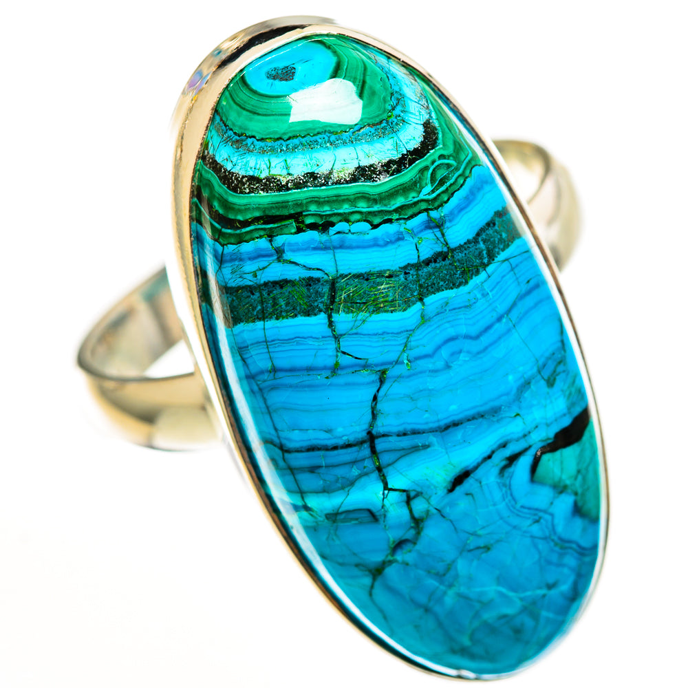 Malachite In Chrysocolla Rings handcrafted by Anasilvercos - RING113248 - Photo 2
