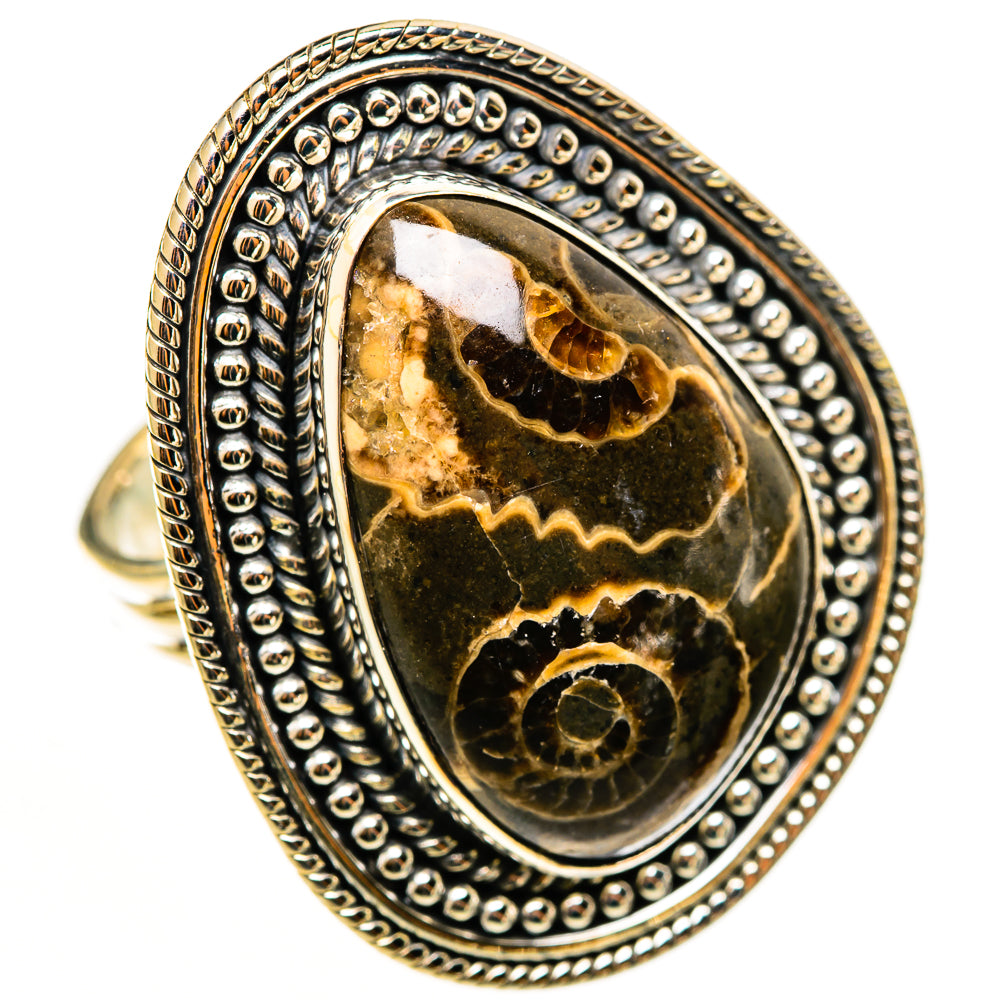 Turritella Agate Rings handcrafted by Anasilvercos - RING113259 - Photo 2