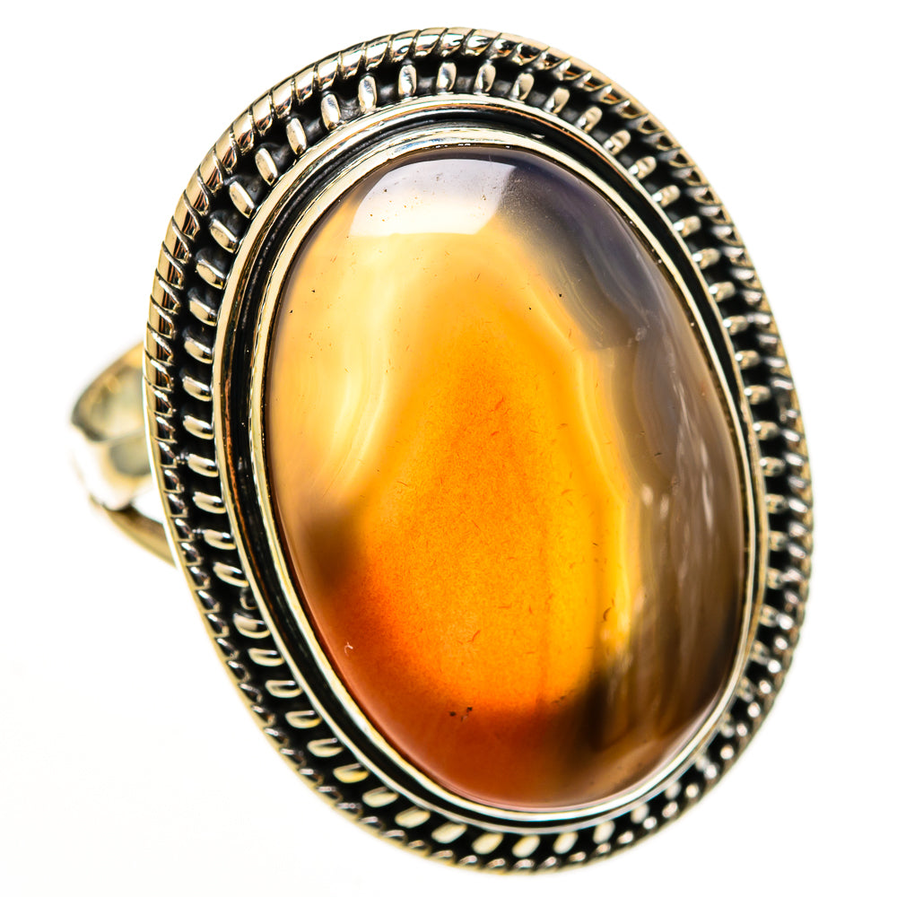 Red Botswana Agate Rings handcrafted by Anasilvercos - RING113260 - Photo 2