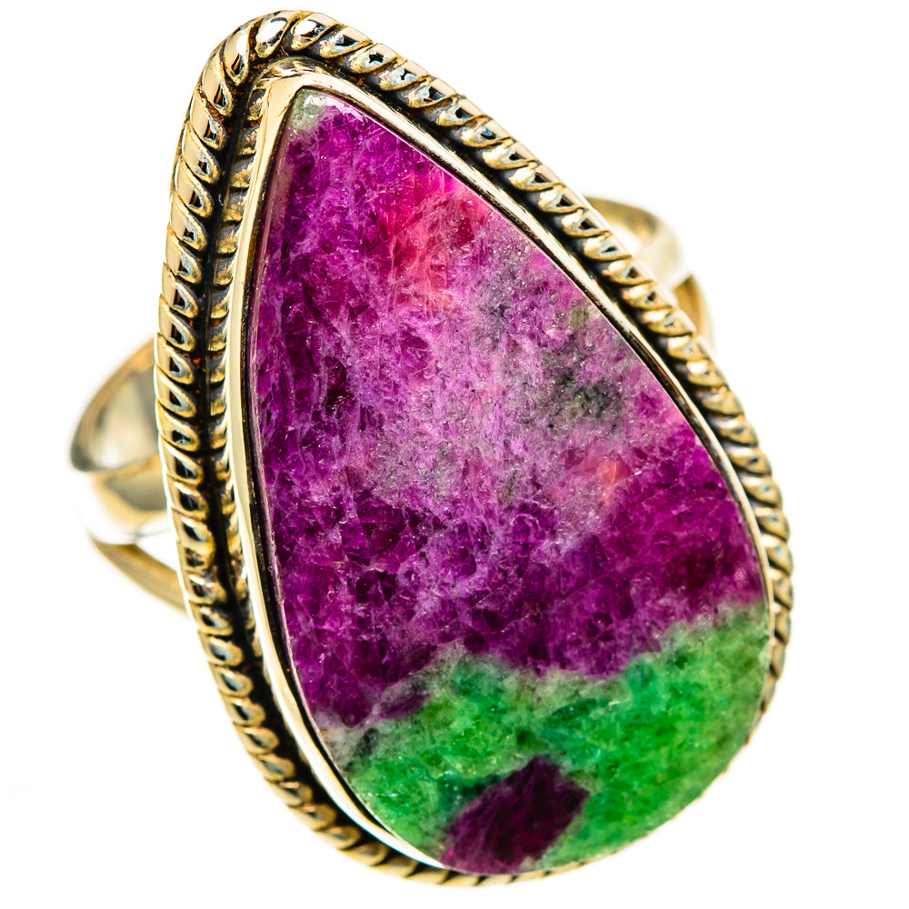 Ruby Zoisite Rings handcrafted by Anasilvercos - RING113276 - Photo 2