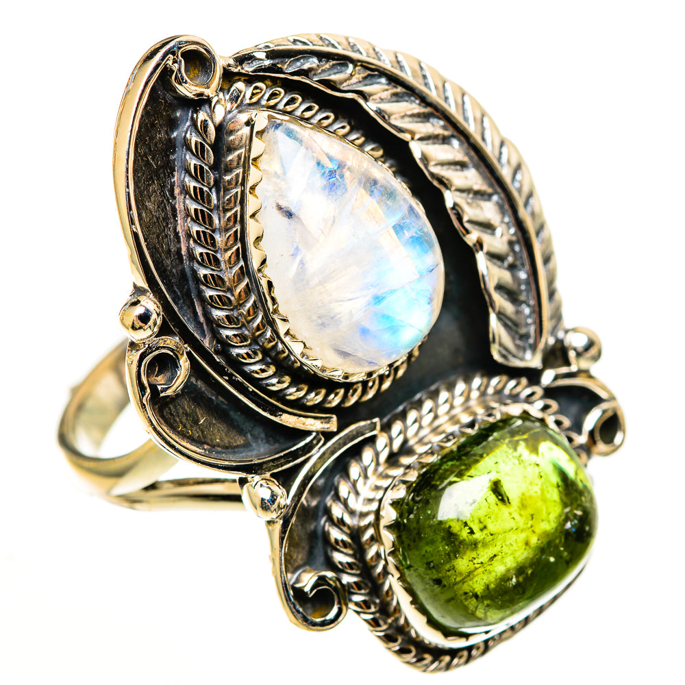 Rainbow Moonstone Rings handcrafted by Anasilvercos - RING113280 - Photo 2