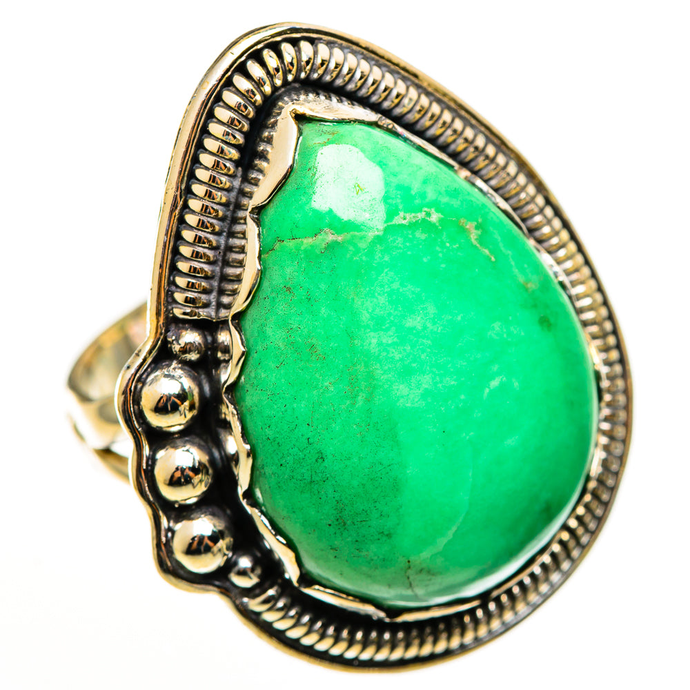 Chrysoprase Rings handcrafted by Anasilvercos - RING113281 - Photo 2