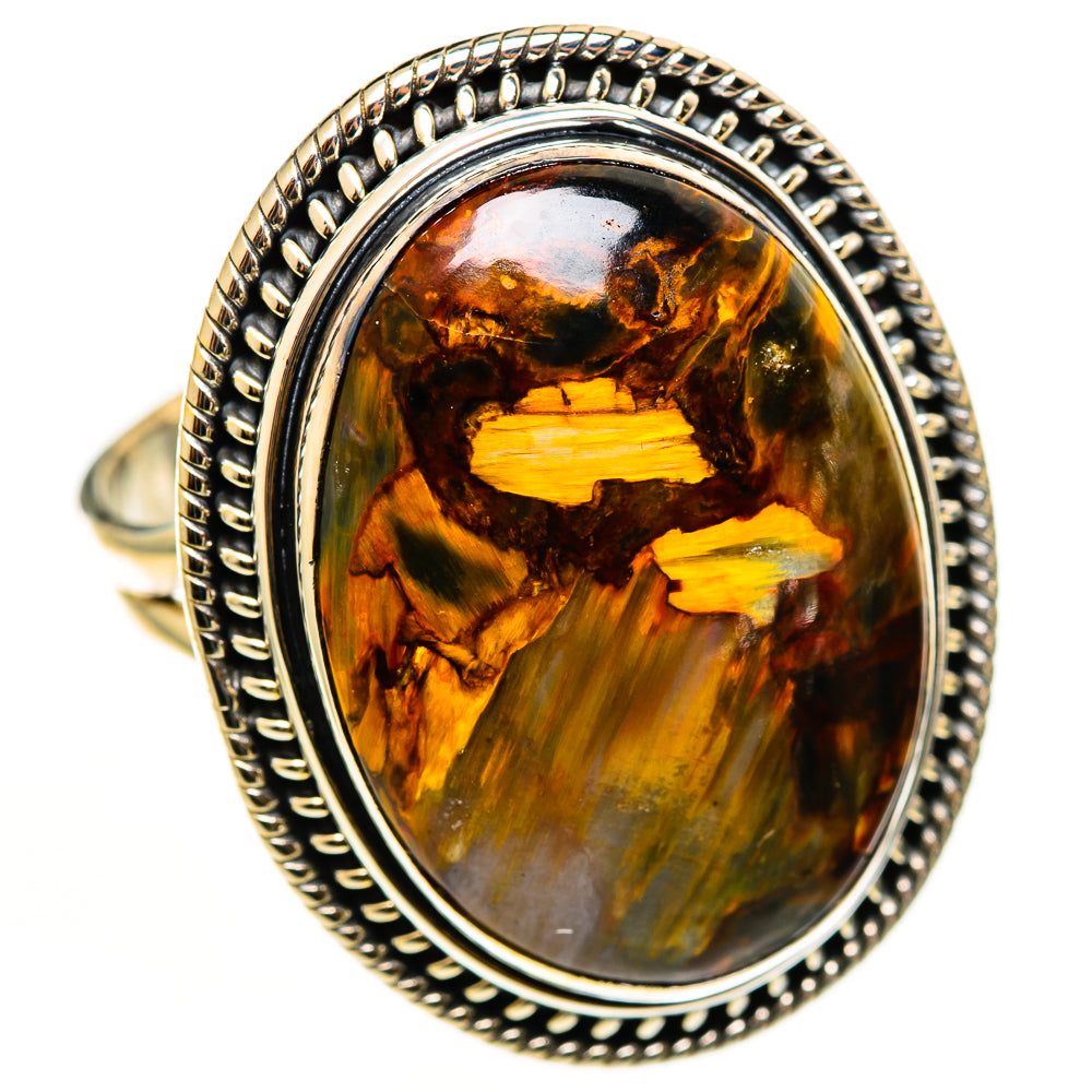 Golden Pietersite Rings handcrafted by Anasilvercos - RING113290 - Photo 2