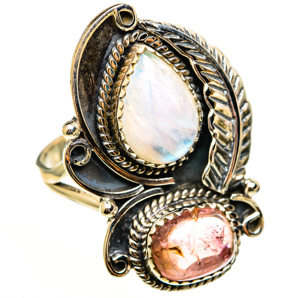 Rainbow Moonstone Rings handcrafted by Anasilvercos - RING113293 - Photo 2