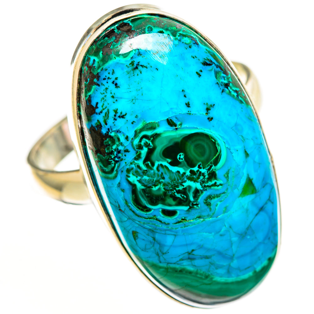Malachite In Chrysocolla Rings handcrafted by Anasilvercos - RING113303 - Photo 2