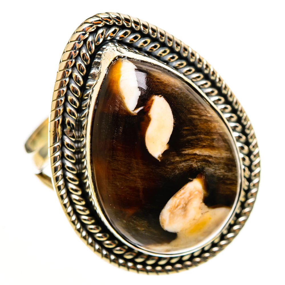 Peanut Wood Jasper Rings handcrafted by Anasilvercos - RING113309 - Photo 2