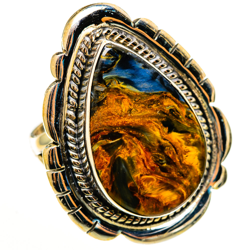 Golden Pietersite Rings handcrafted by Anasilvercos - RING113314 - Photo 2