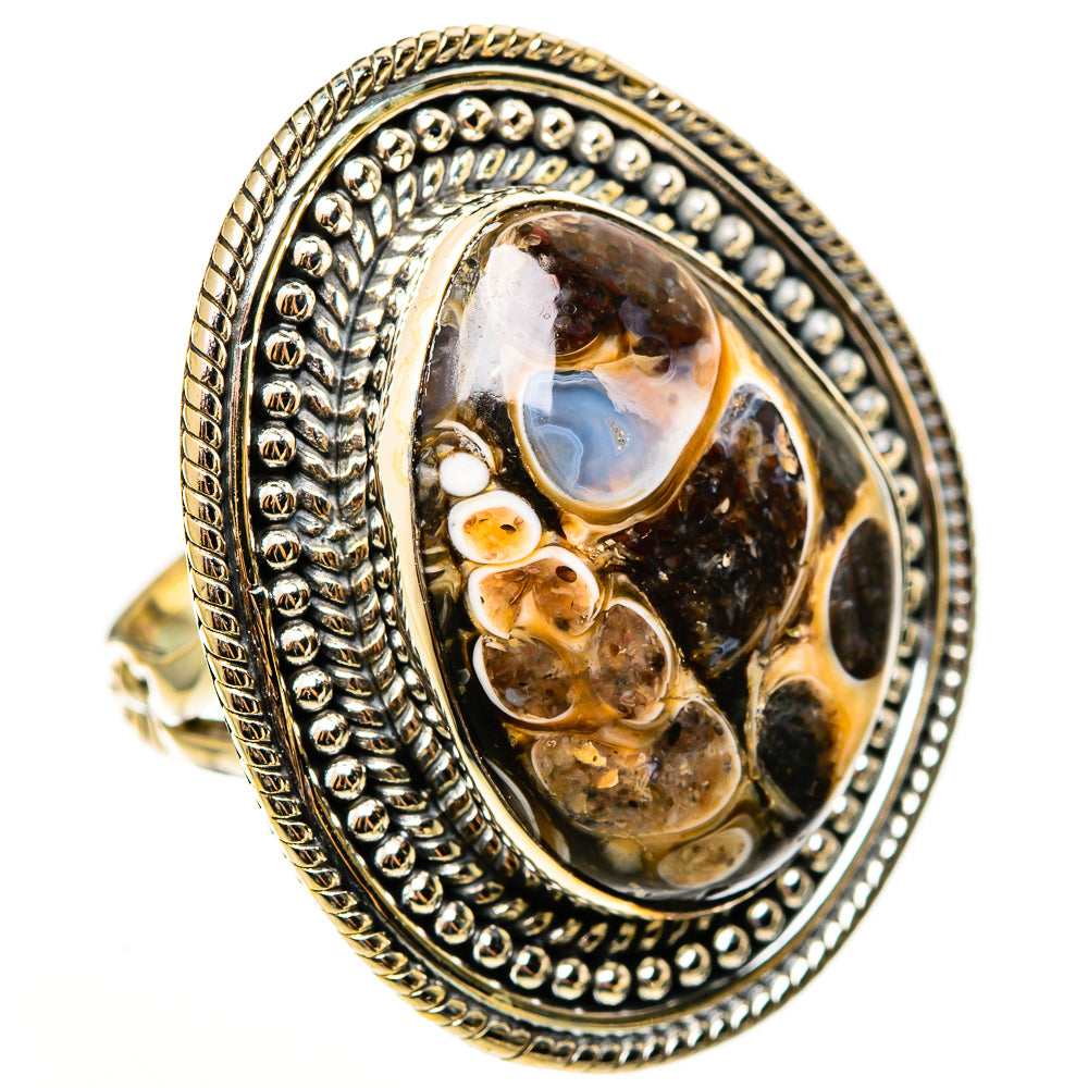 Turritella Agate Rings handcrafted by Anasilvercos - RING113330 - Photo 2