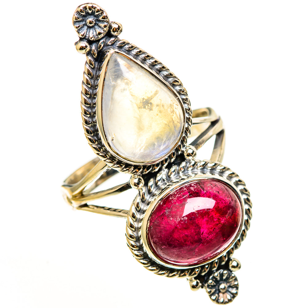 Rainbow Moonstone Rings handcrafted by Anasilvercos - RING113336 - Photo 2