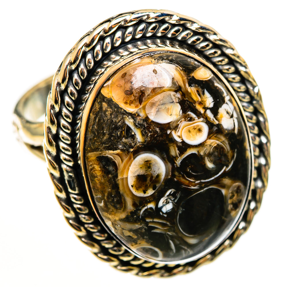 Turritella Agate Rings handcrafted by Anasilvercos - RING113346 - Photo 2