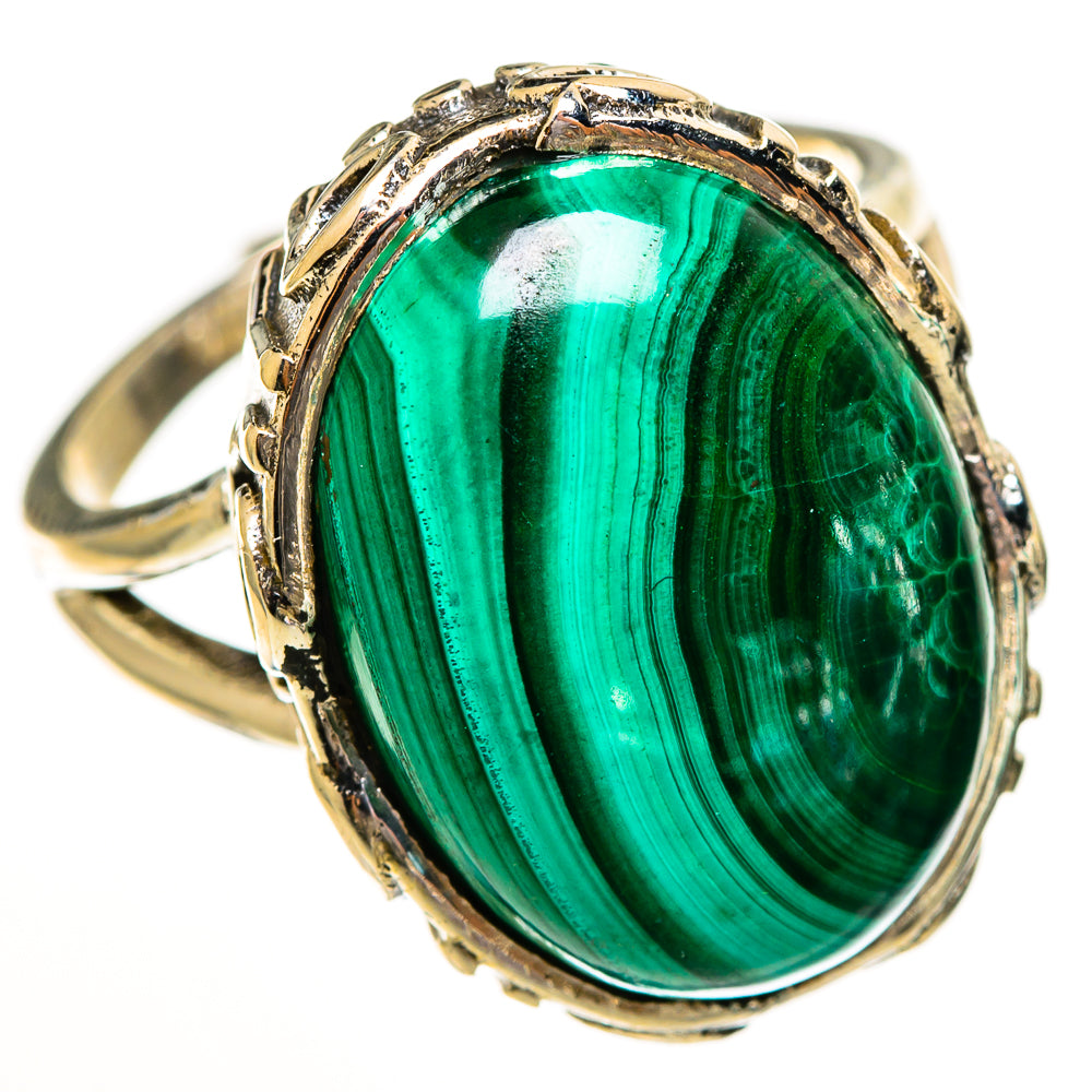Malachite Rings handcrafted by Anasilvercos - RING113355 - Photo 2