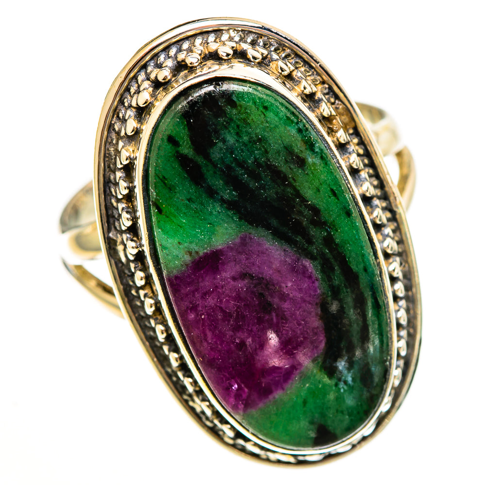 Ruby Zoisite Rings handcrafted by Anasilvercos - RING113356 - Photo 2