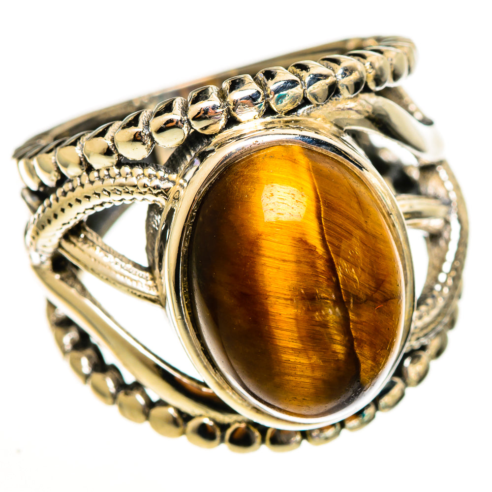 Tiger Eye Rings handcrafted by Anasilvercos - RING113407 - Photo 2