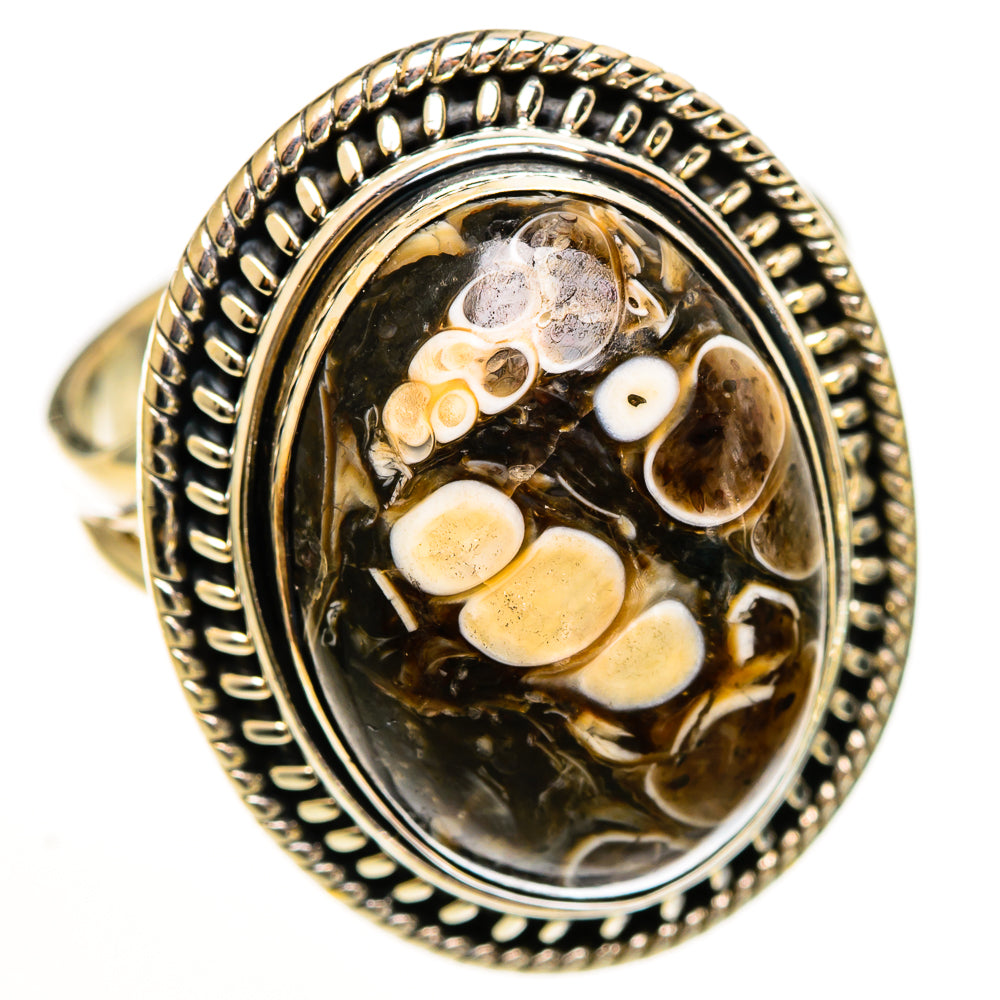 Turritella Agate Rings handcrafted by Anasilvercos - RING113408 - Photo 2