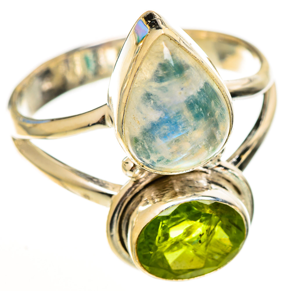 Rainbow Moonstone Rings handcrafted by Anasilvercos - RING113453 - Photo 2