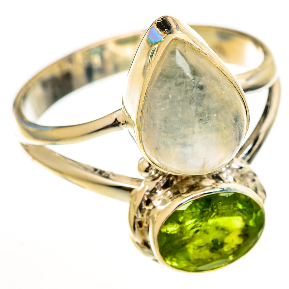 Rainbow Moonstone Rings handcrafted by Anasilvercos - RING113487 - Photo 2