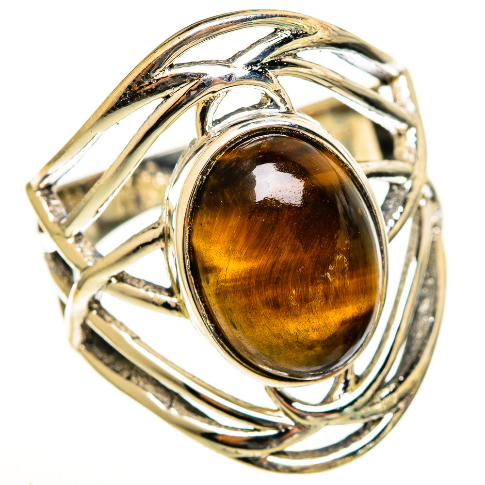 Tiger Eye Rings handcrafted by Anasilvercos - RING113502 - Photo 2