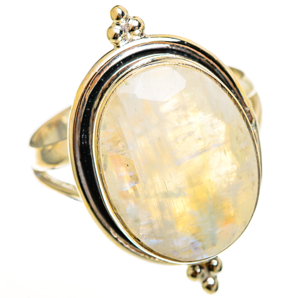Rainbow Moonstone Rings handcrafted by Anasilvercos - RING113509 - Photo 2