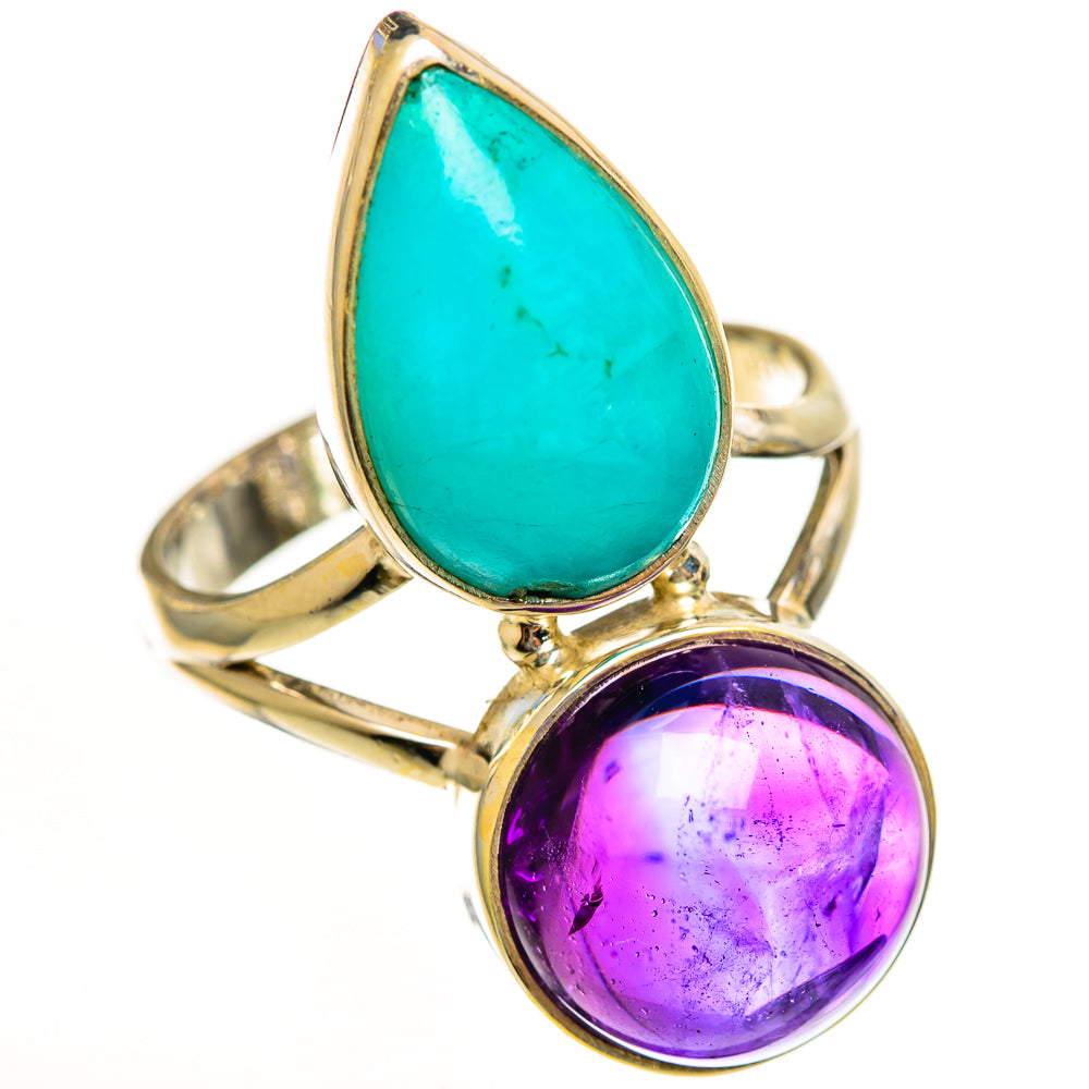 Peruvian Amazonite Rings handcrafted by Anasilvercos - RING113552 - Photo 2
