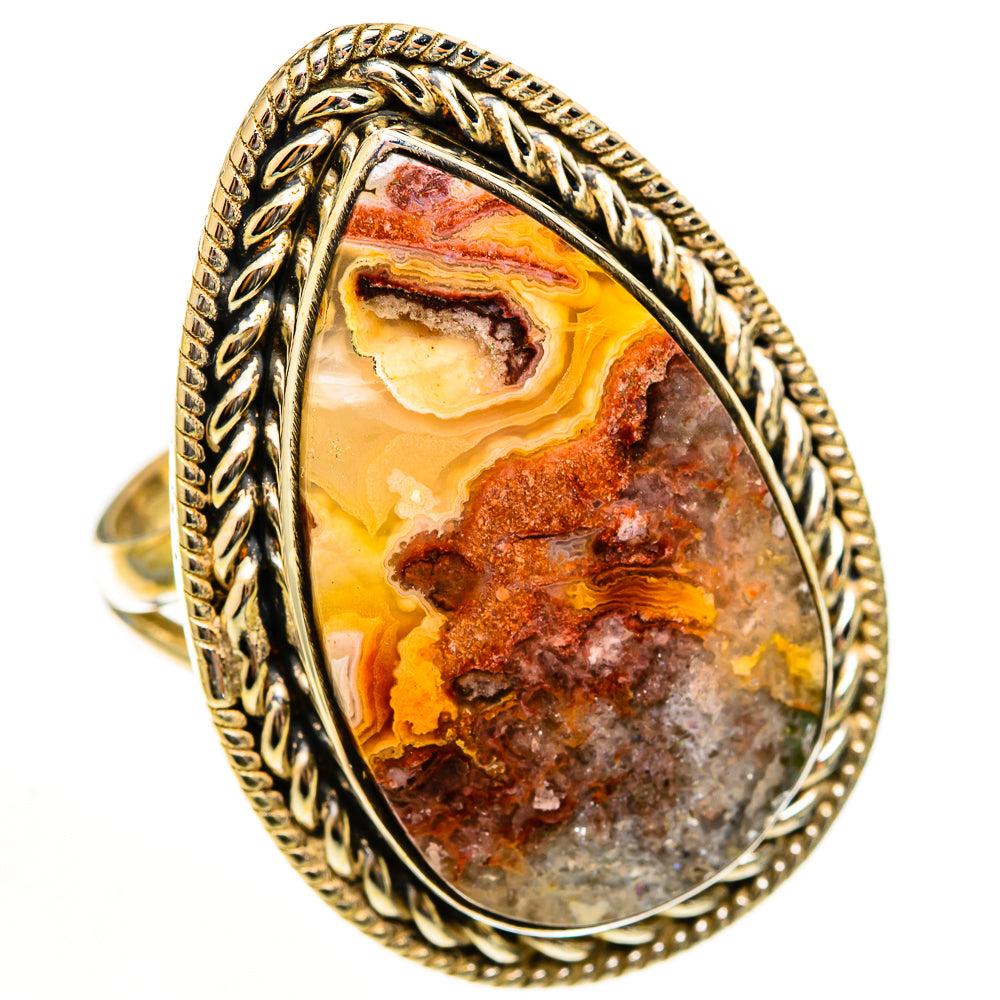 Crazy Lace Agate Rings handcrafted by Anasilvercos - RING113567 - Photo 2