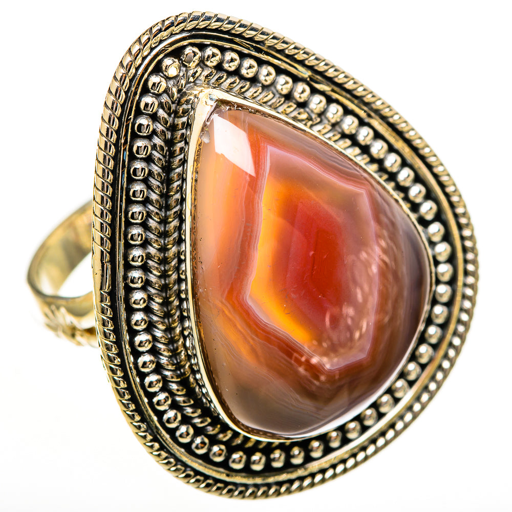Botswana Agate Rings handcrafted by Anasilvercos - RING113570 - Photo 2