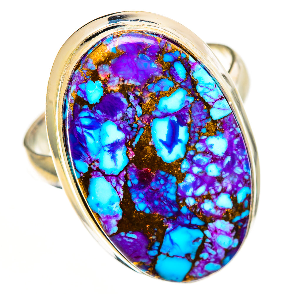 Purple Copper Composite Turquoise Rings handcrafted by Anasilvercos - RING113576 - Photo 2