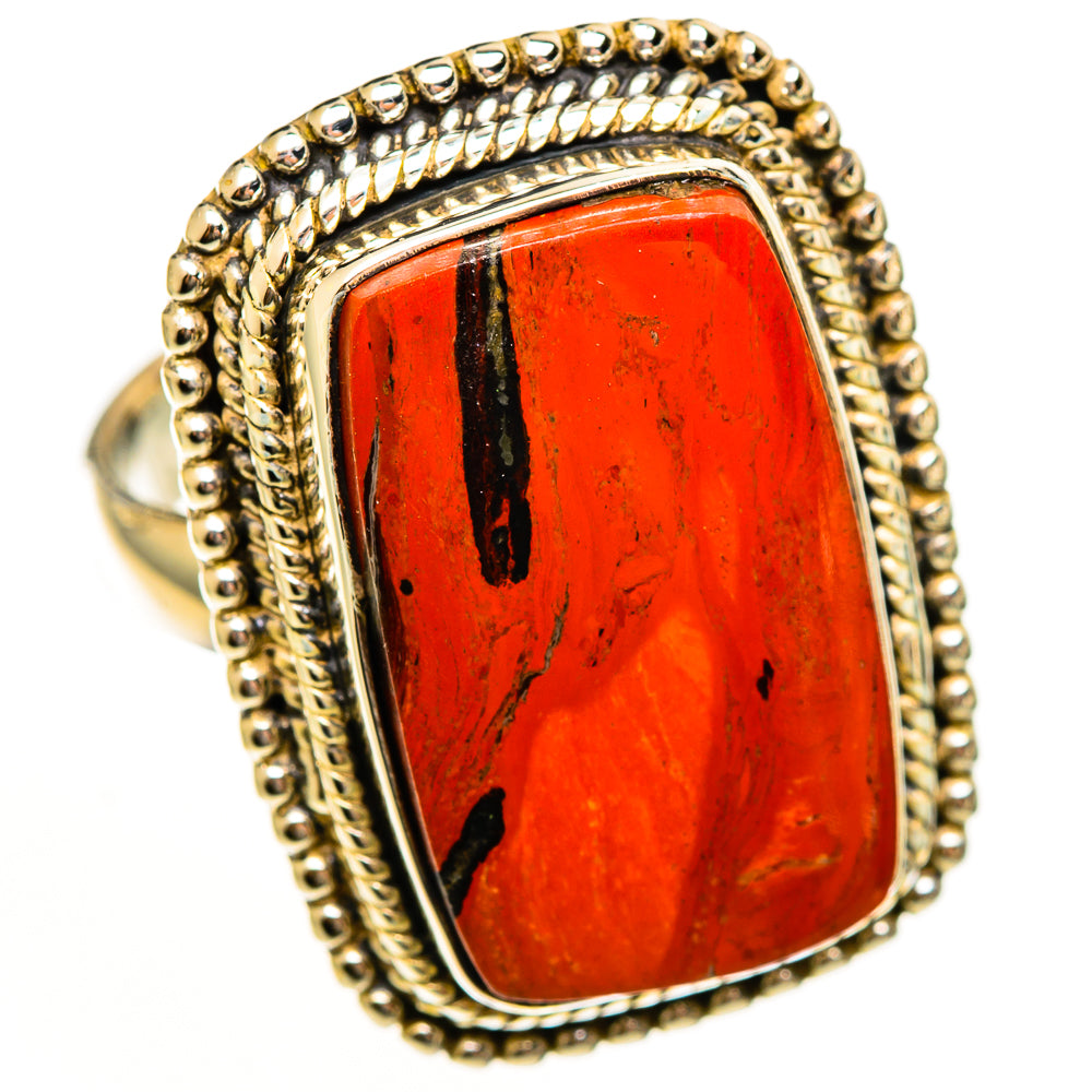 Red Jasper Rings handcrafted by Anasilvercos - RING113601 - Photo 2