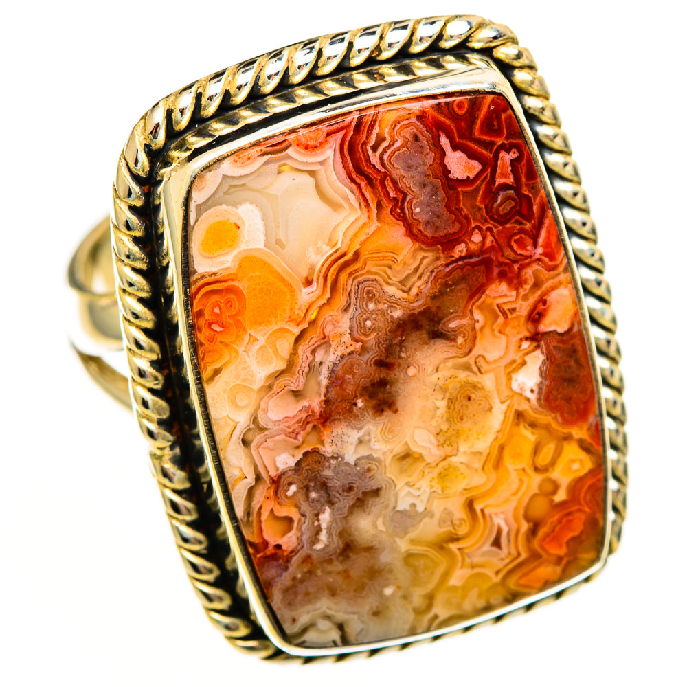 Crazy Lace Agate Rings handcrafted by Anasilvercos - RING113602 - Photo 2