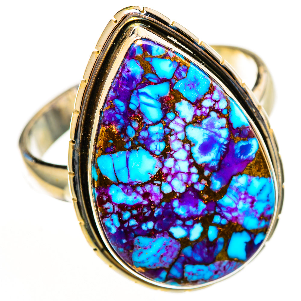 Purple Copper Composite Turquoise Rings handcrafted by Anasilvercos - RING113642 - Photo 2