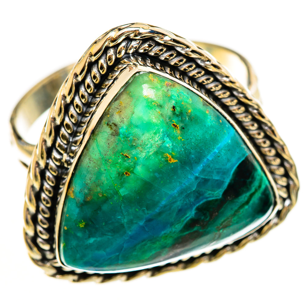 Malachite In Chrysocolla Rings handcrafted by Anasilvercos - RING113645 - Photo 2
