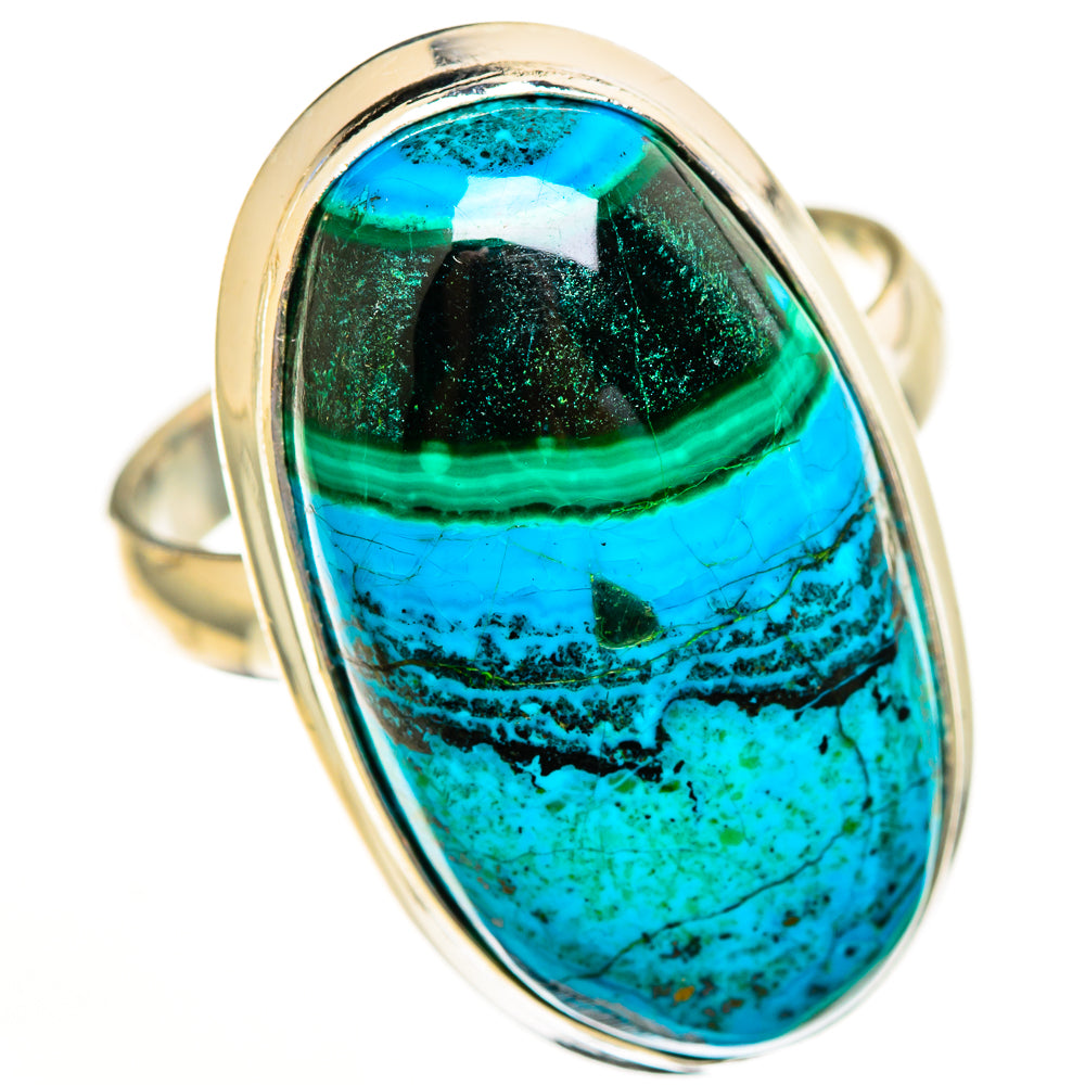 Malachite In Chrysocolla Rings handcrafted by Anasilvercos - RING113646 - Photo 2
