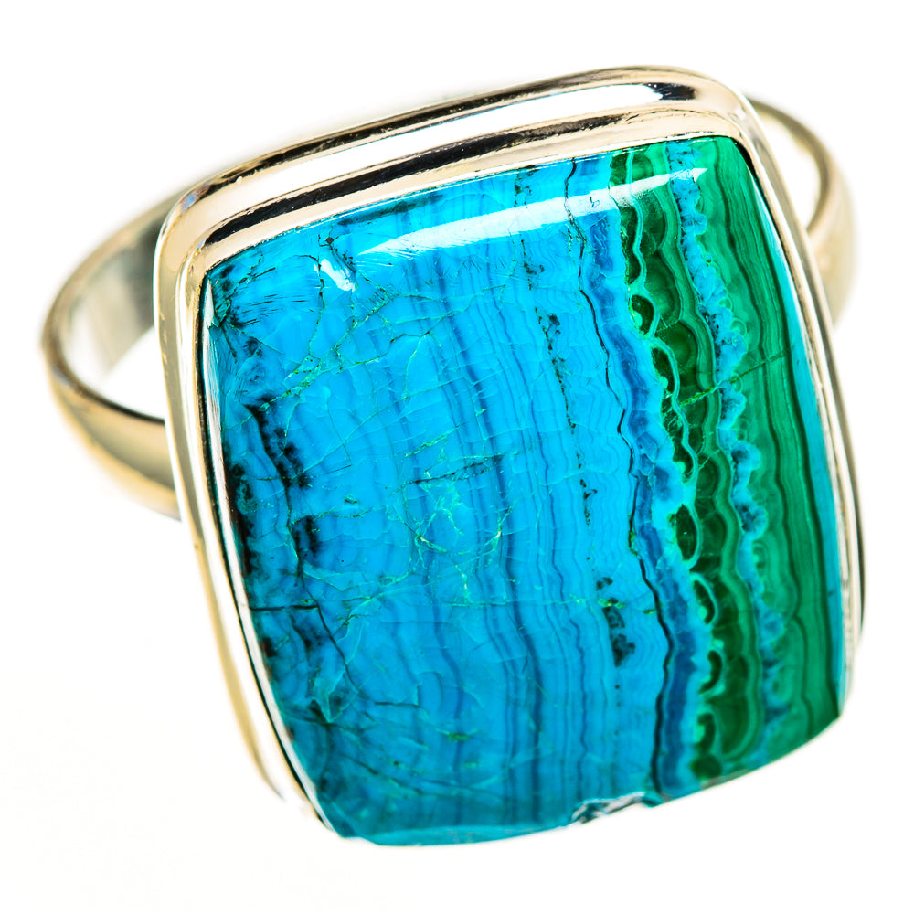 Malachite In Chrysocolla Rings handcrafted by Anasilvercos - RING113649 - Photo 2