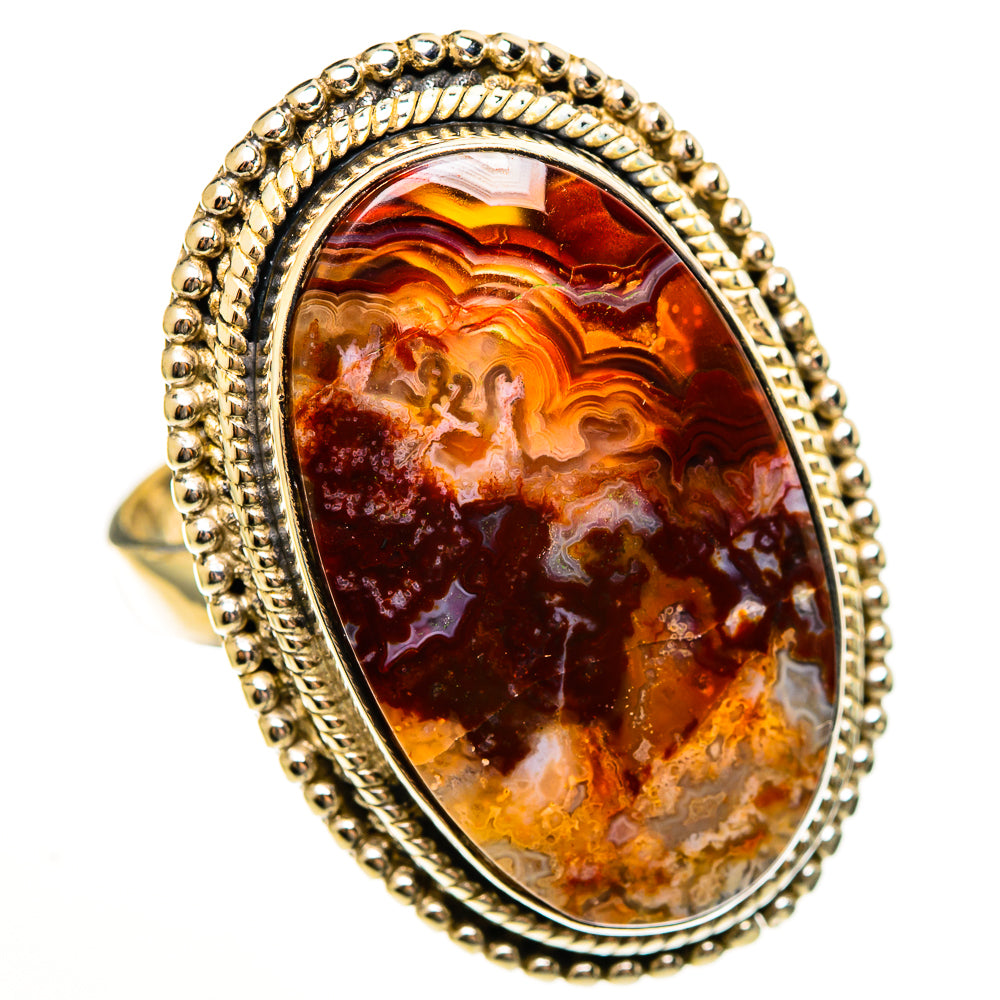 Crazy Lace Agate Rings handcrafted by Anasilvercos - RING113675 - Photo 2