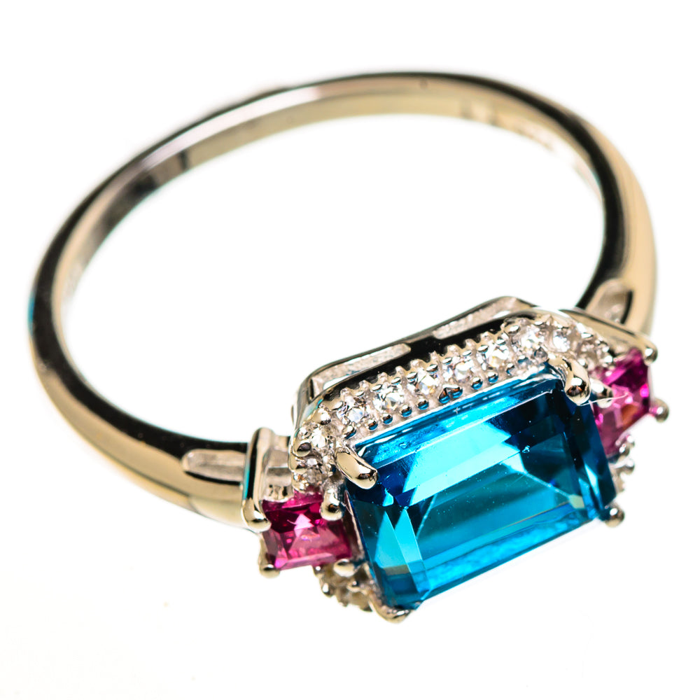 London Blue Topaz Rings handcrafted by Anasilvercos - RING113685 - Photo 2