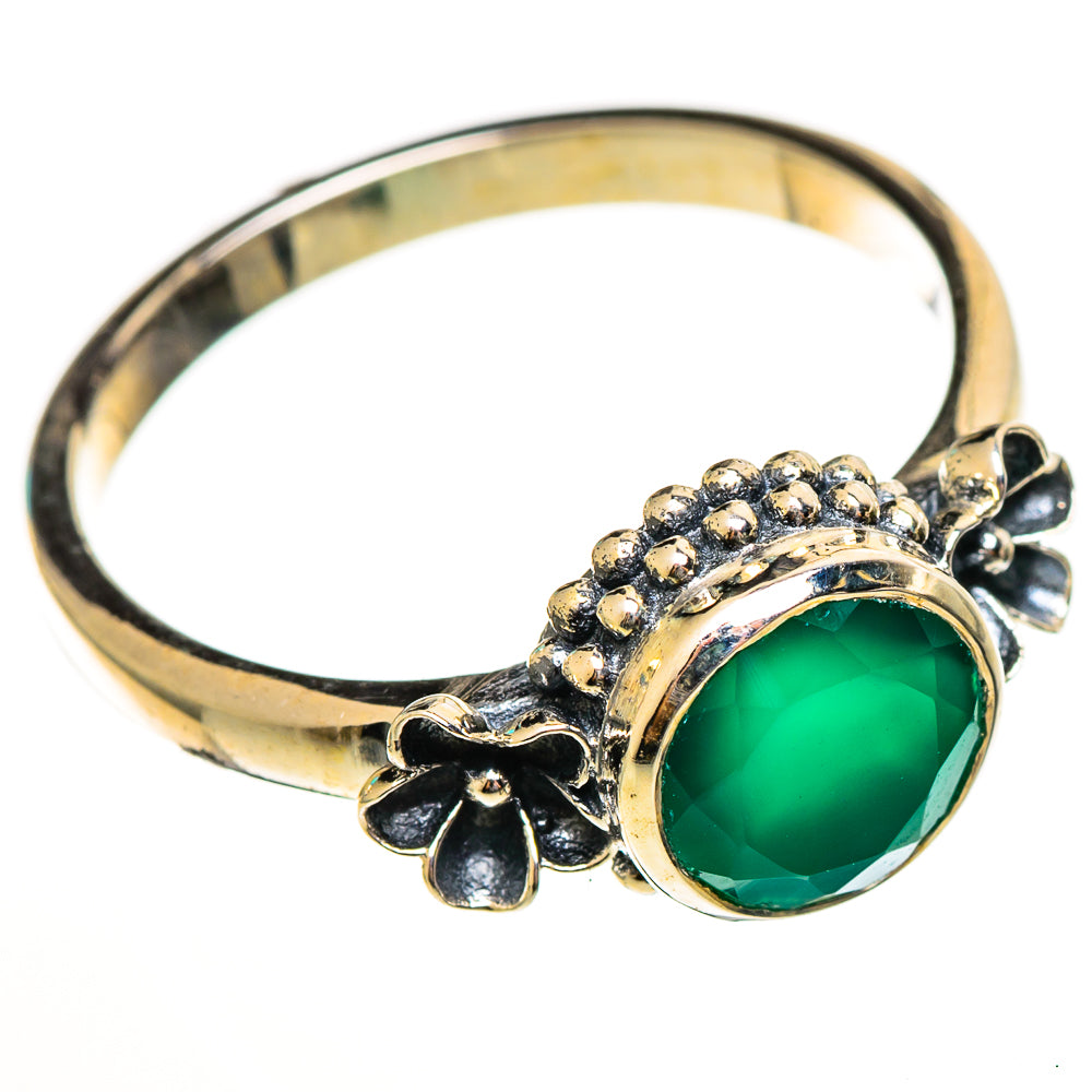Green Onyx Rings handcrafted by Anasilvercos - RING113696 - Photo 2