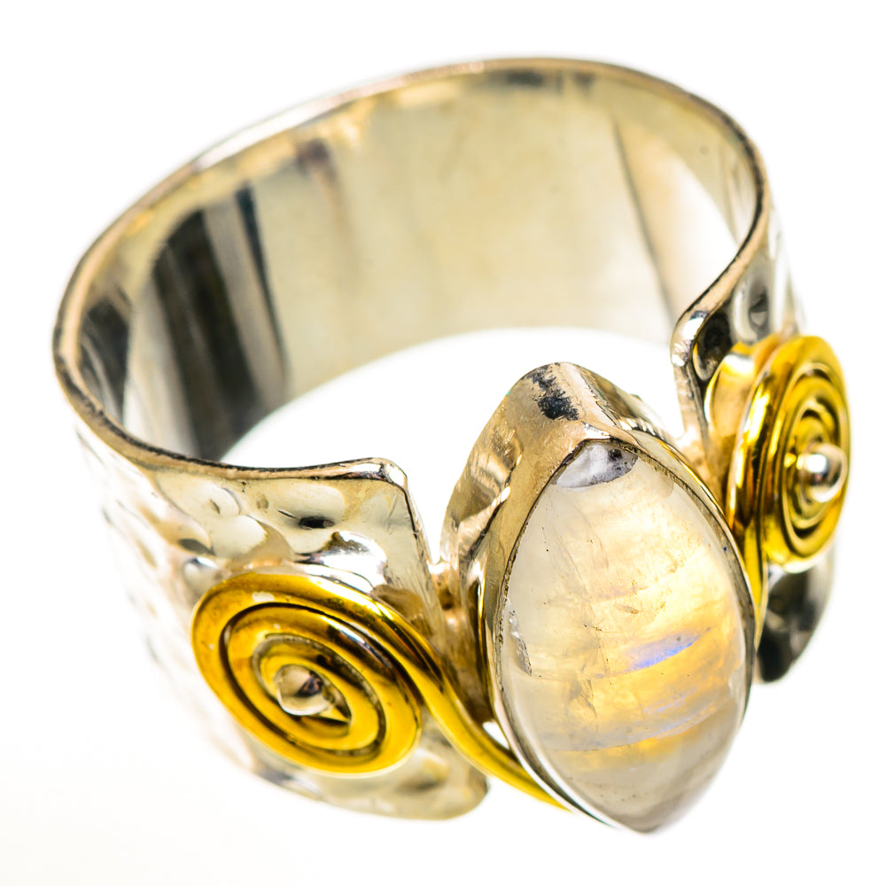 Rainbow Moonstone Rings handcrafted by Anasilvercos - RING113712 - Photo 2