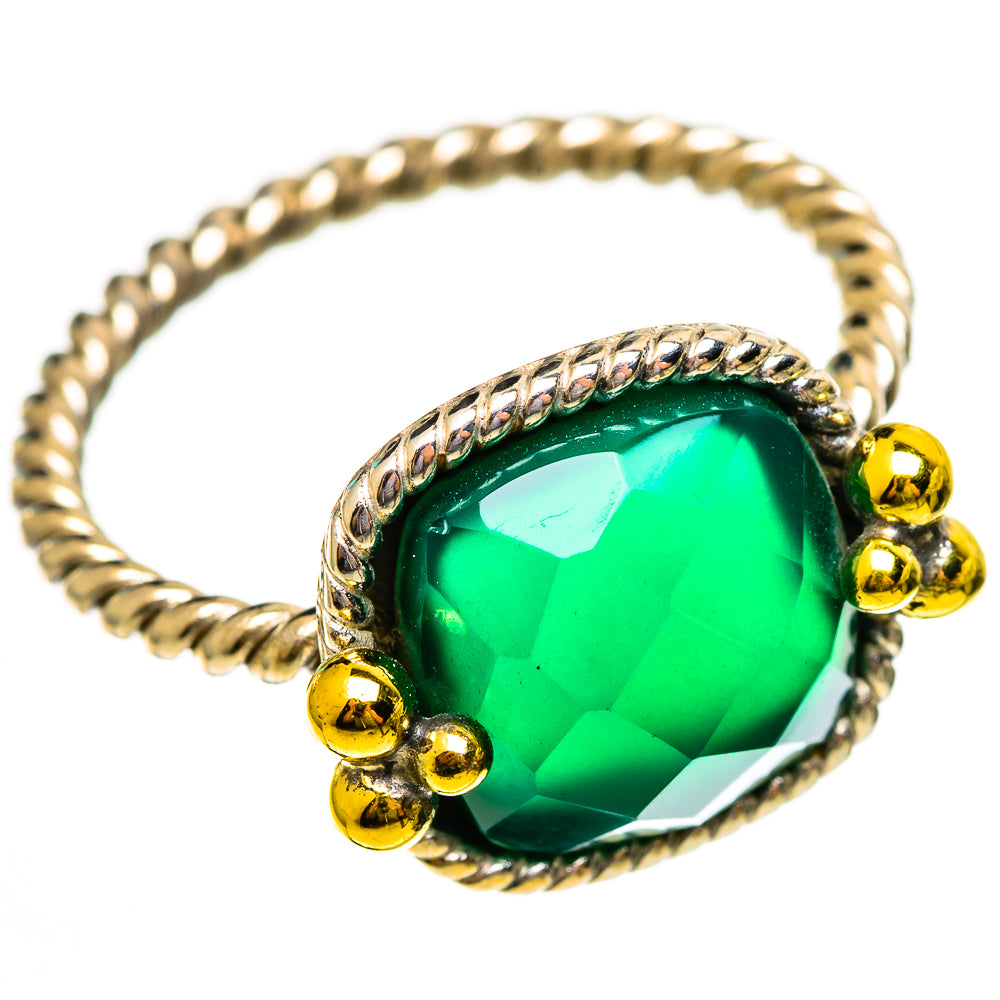 Green Onyx Rings handcrafted by Anasilvercos - RING113728 - Photo 2
