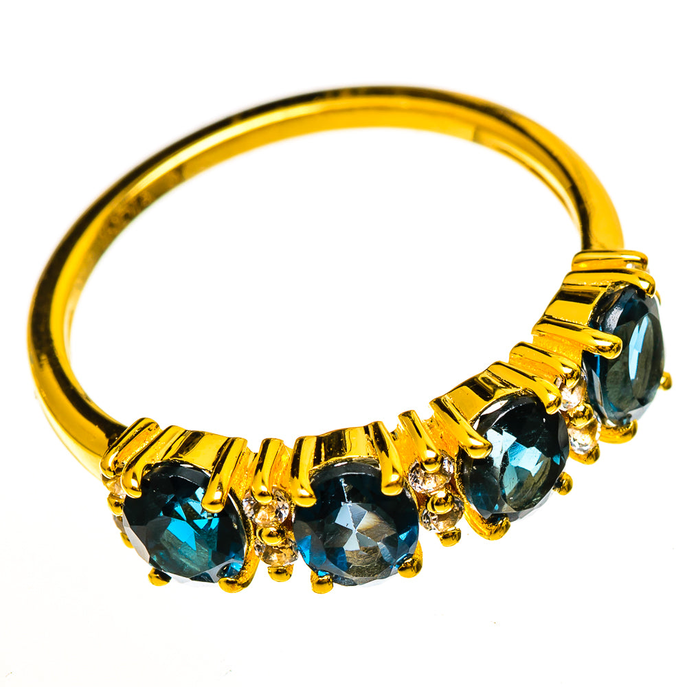 London Blue Topaz Rings handcrafted by Anasilvercos - RING113753 - Photo 2