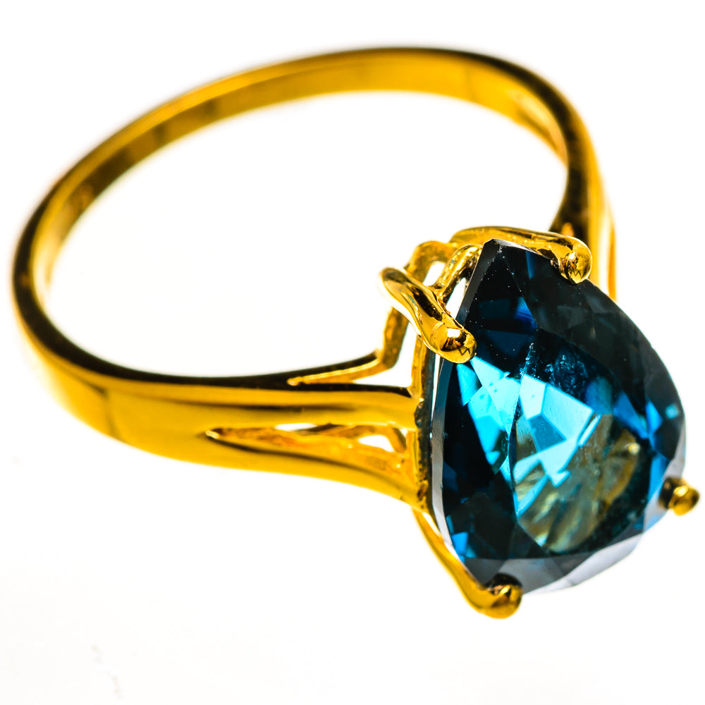 London Blue Topaz Rings handcrafted by Anasilvercos - RING113788 - Photo 2