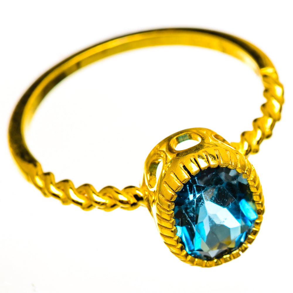 London Blue Topaz Rings handcrafted by Anasilvercos - RING113789 - Photo 2