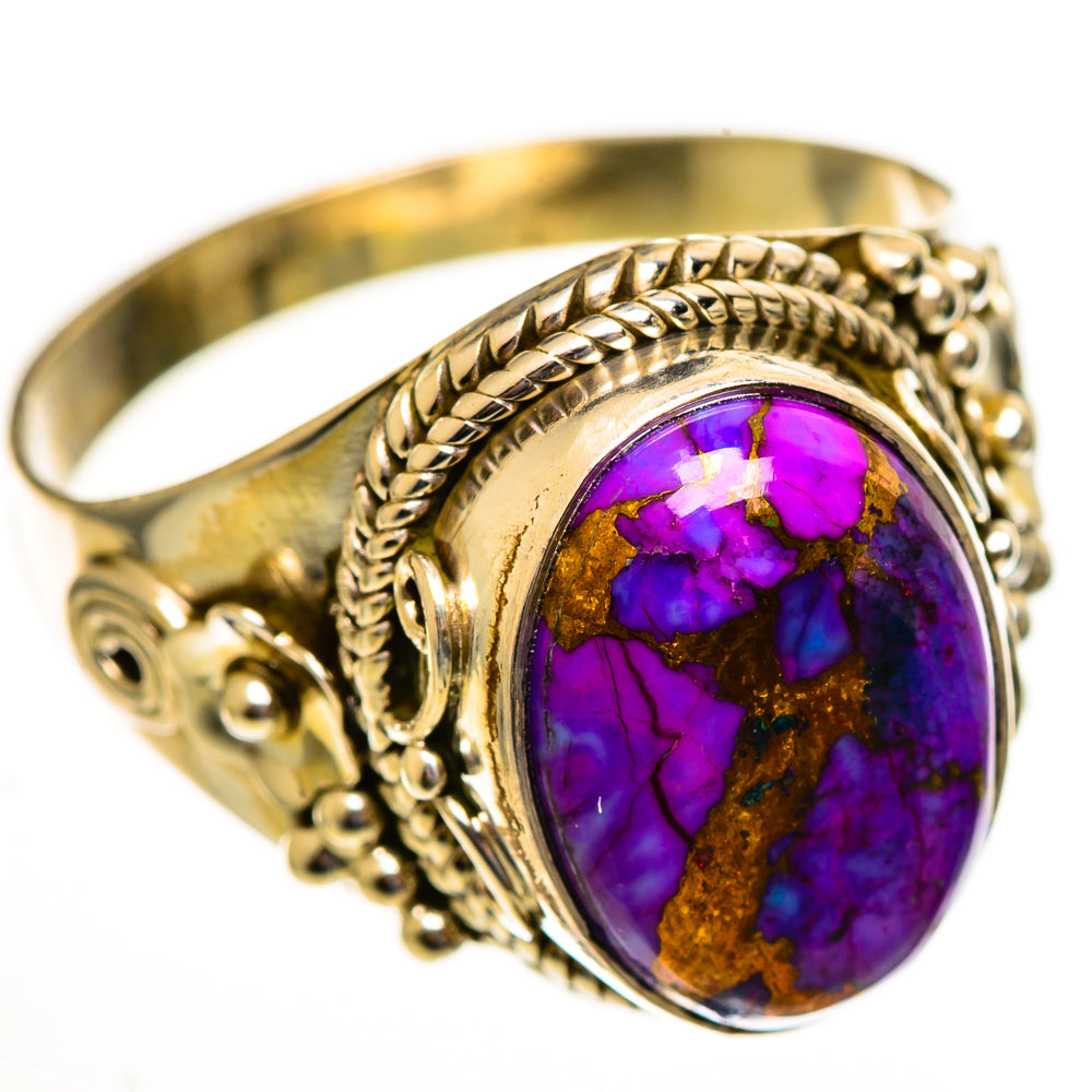 Purple Copper Composite Turquoise Rings handcrafted by Anasilvercos - RING113814 - Photo 2